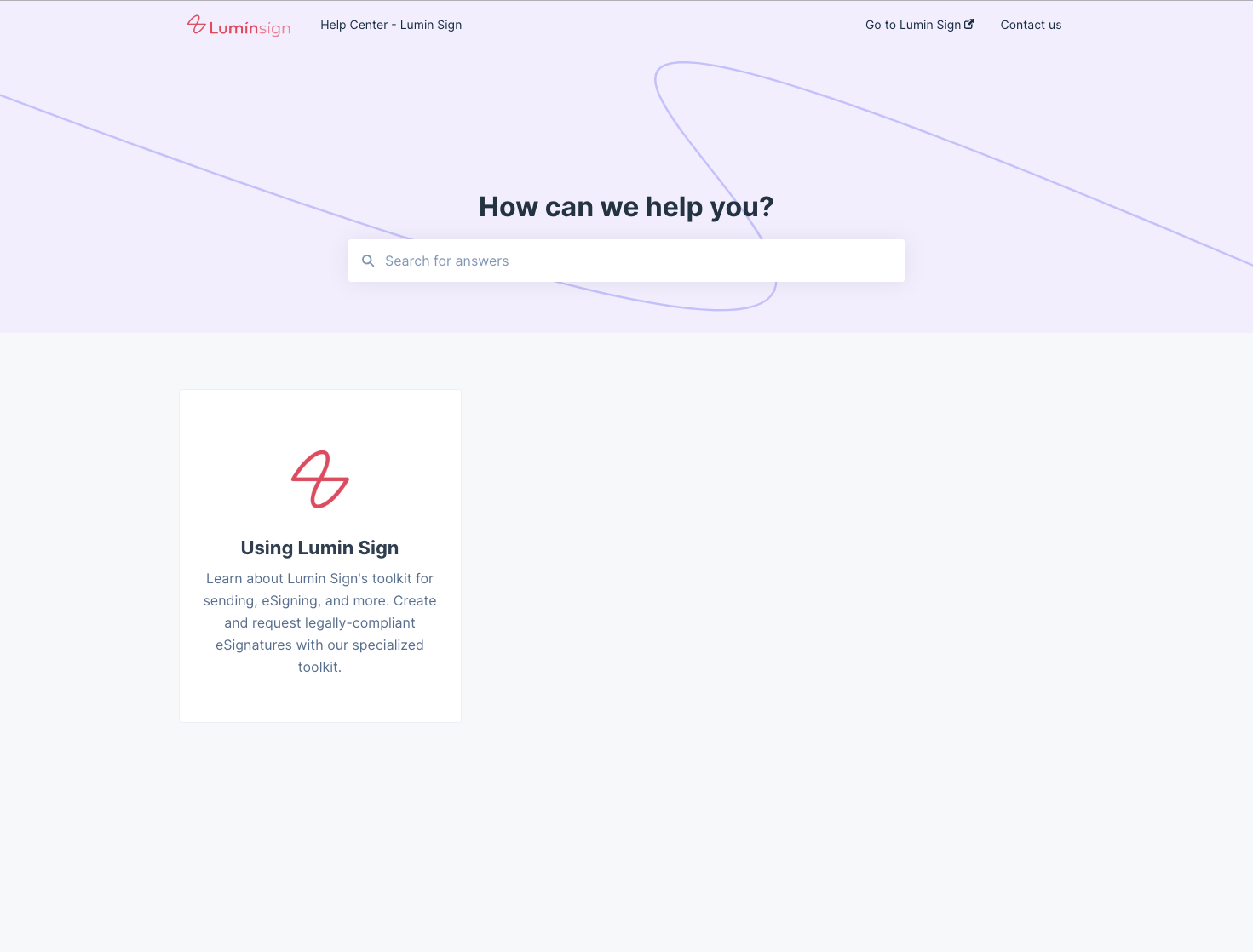 Looking for Lumin Sign's help center?
